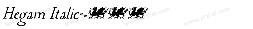 Hegam Italic字体转换